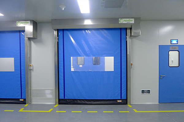 制藥廠(chǎng)不銹鋼拉鏈快速卷簾門(mén)